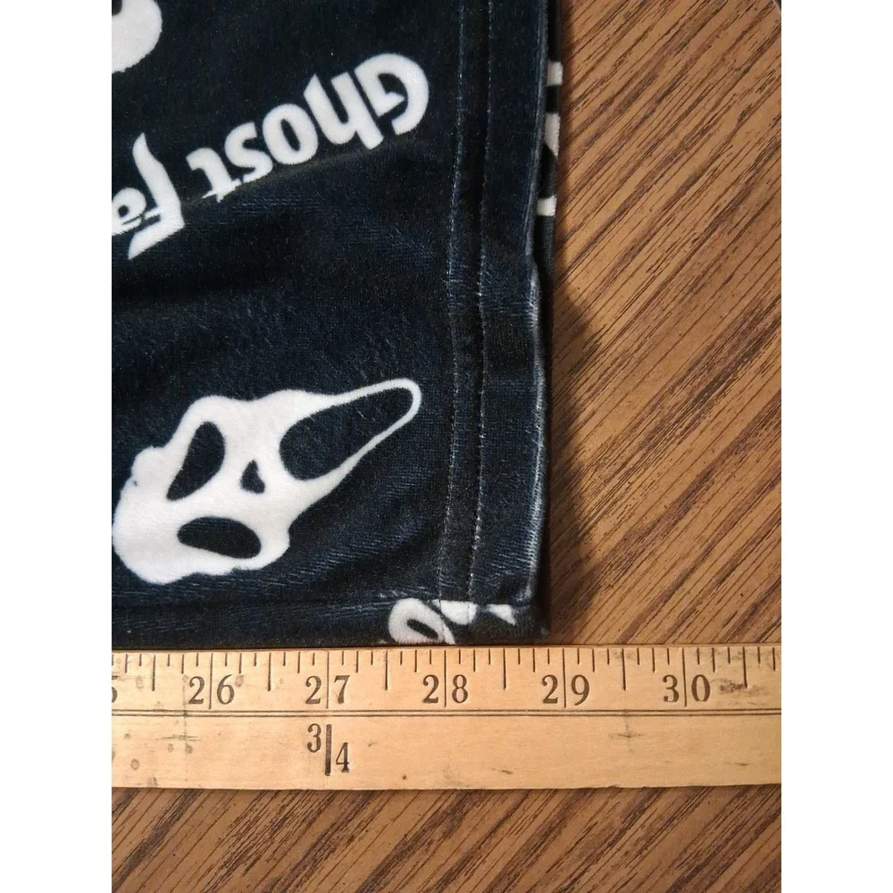 Ghost Face Men's Pajama Pants M Black Graphic Print Scream Drawstring Elastic